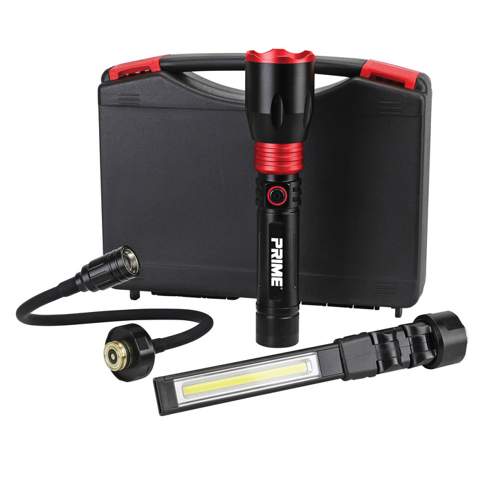 3-In-1 Rechargeable Quick Connect LED Work Light Set