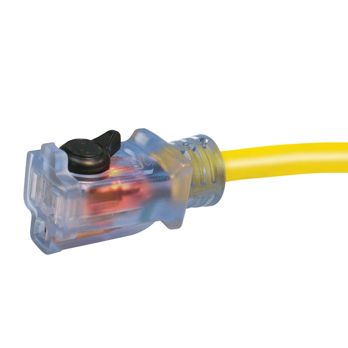 25ft 14/3 SJTW Jobsite® <br />Outdoor Extension Cord <br />w/Locking & Lighted Connector