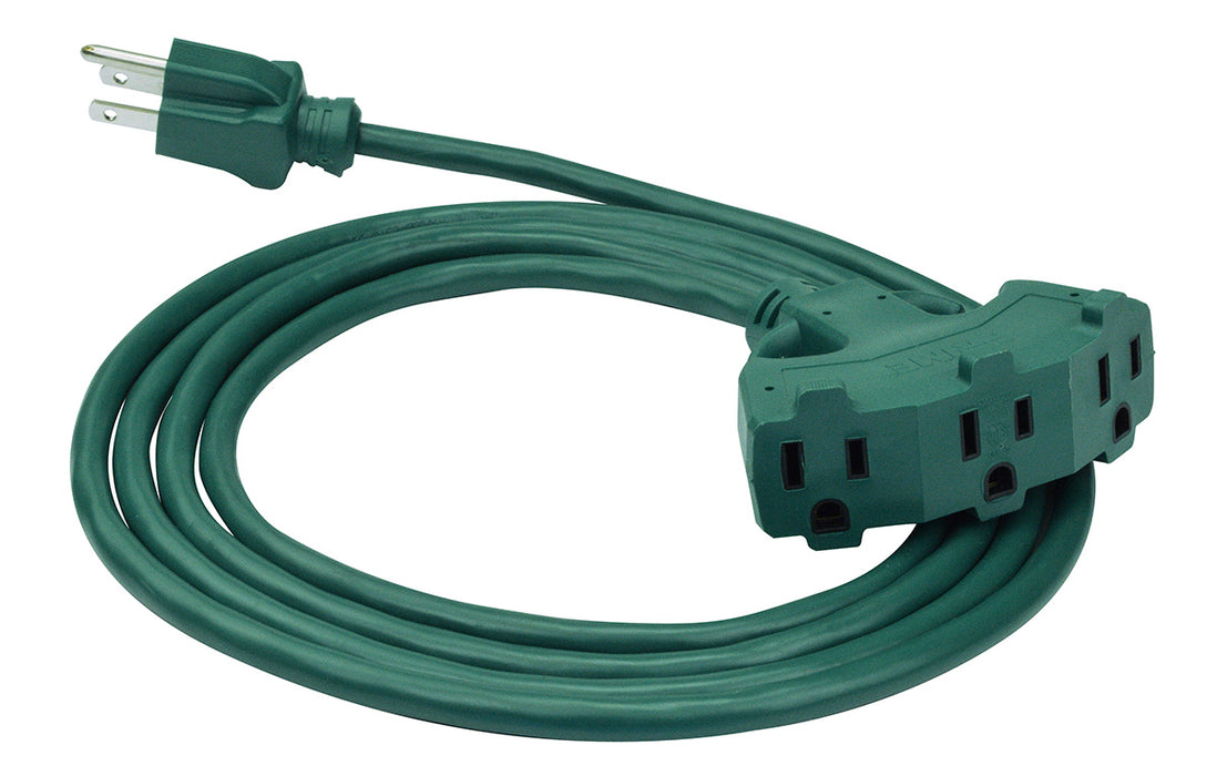 8ft 16/3 SJTW EZ-Pull Grip <br />3-Outlet Extension Cord