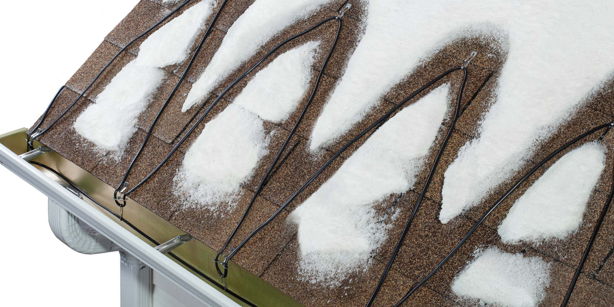 Roof Deicing Cable Kit - 3 Pack Snow Melting Heat Tapes For Gutters & Roofs