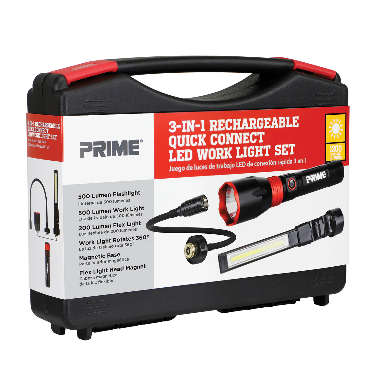 3-In-1 Rechargeable Quick Connect LED Work Light Set — Prime Wire