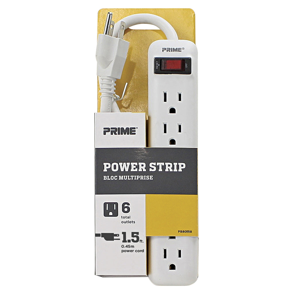 6-Outlet Power Strip <br />w/1.5ft Cord