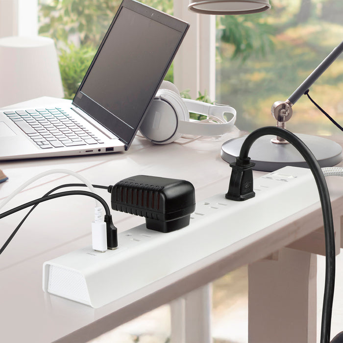 6-Outlet 1500 Joule <br />Surge Protector w/ USB Charging and 4ft Cord