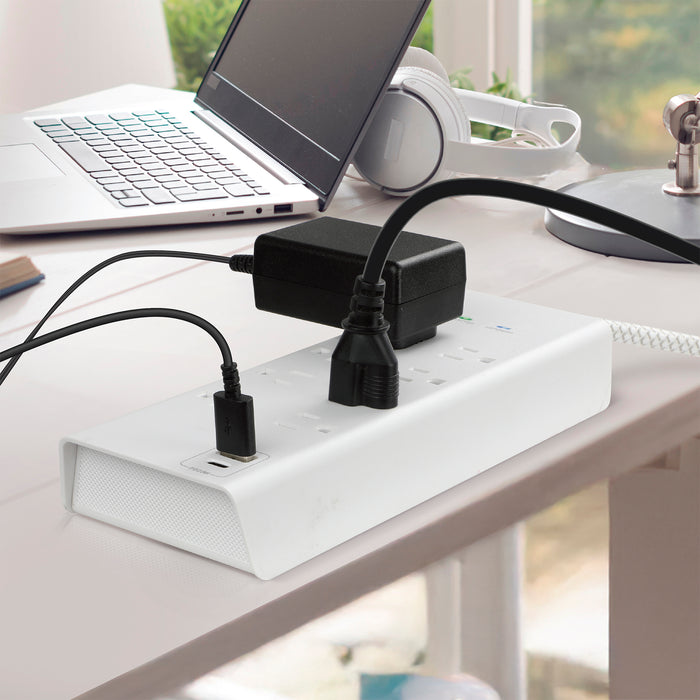 8-Outlet 3000 Joule <br />Surge Protector w/ USB Charging and 8ft Cord
