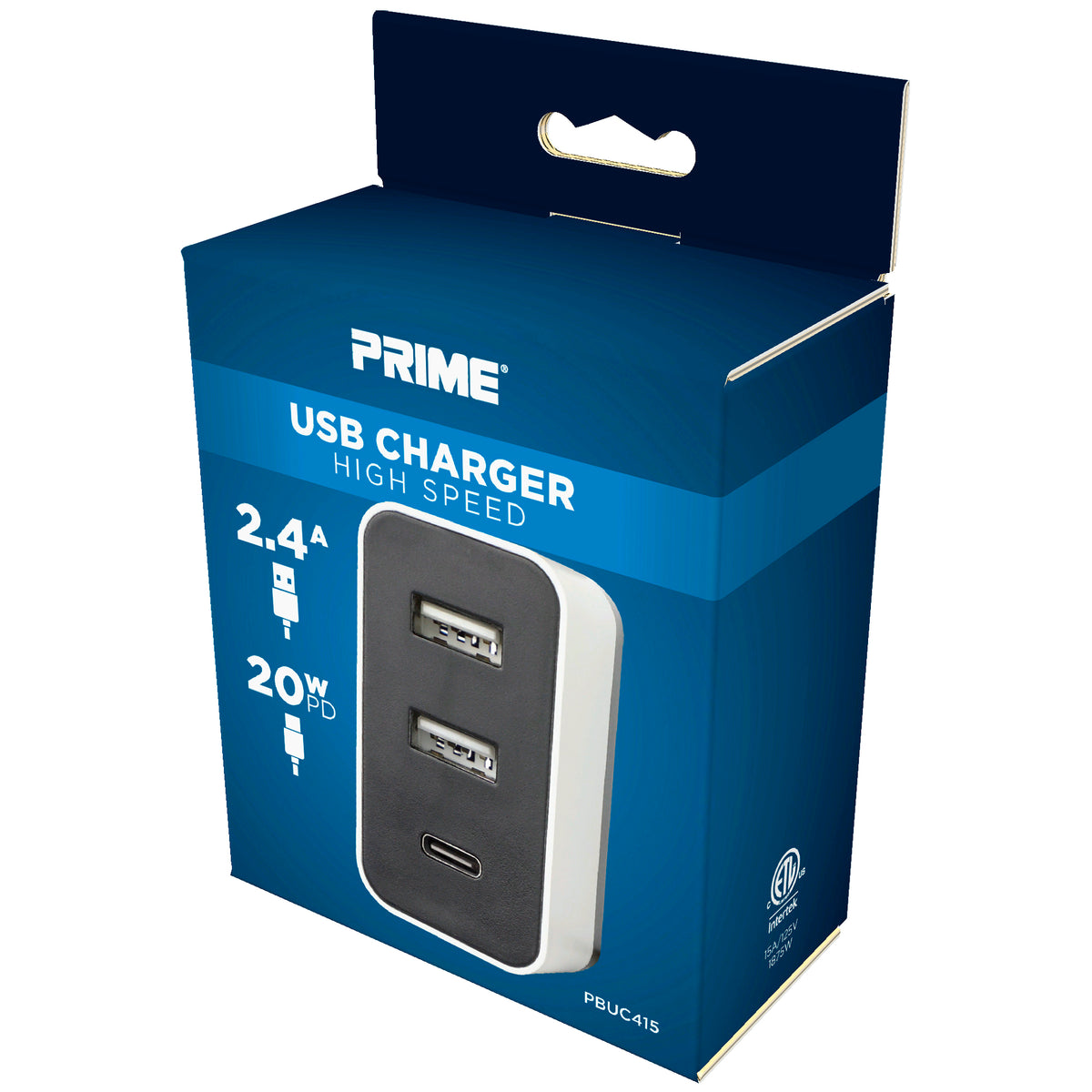 3-Outlet 2-Port 2.4A USB-A Charger — Prime Wire & Cable Inc.