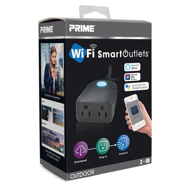 2-Outlet Outdoor Wi-Fi Remote Control
