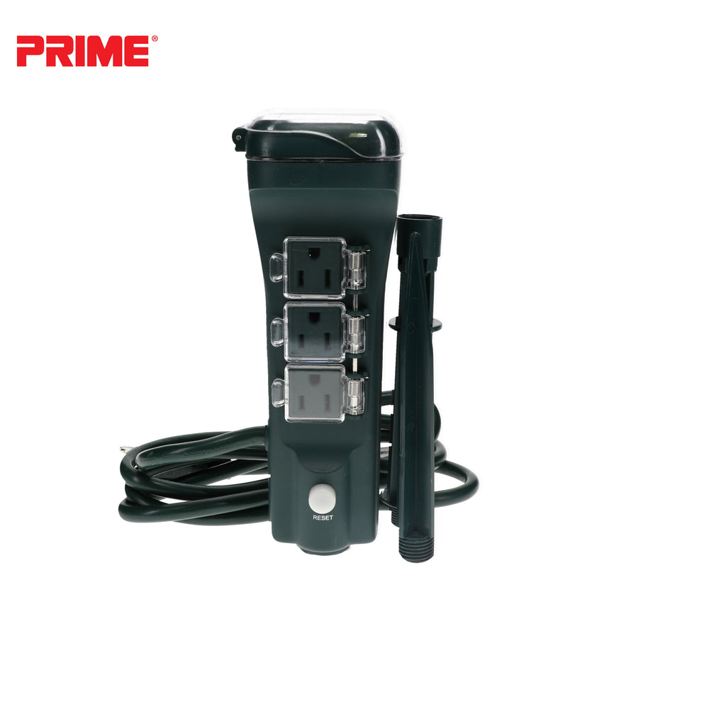 6 Outlet Touch Sensor Countdown Timer Stake <br />with 6ft Cord