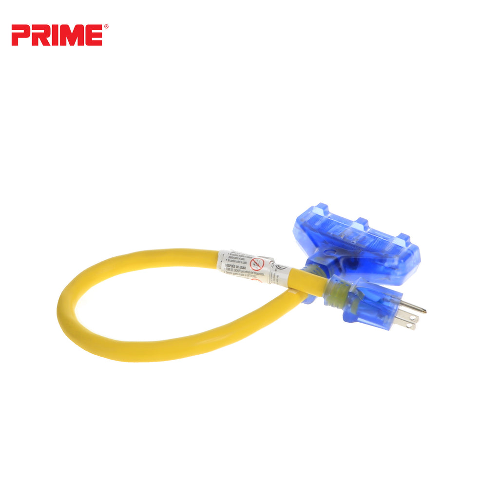 Amp Detection <br/> 2ft 12/3 STW <br />3-Outlet Adapter<br/> with Visual Amperage Detection