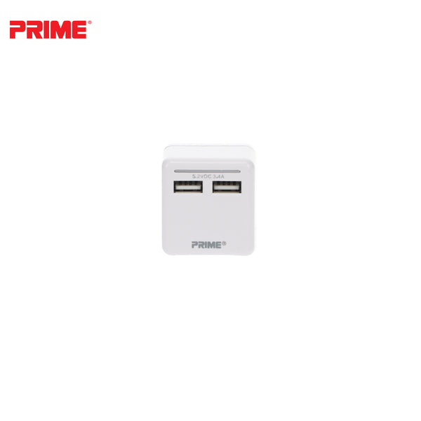 2-Port 3.4A USB Travel Charger<br>with Foldable Plug