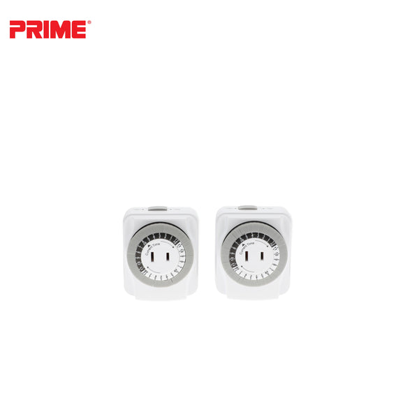 2 Pack 1 Outlet Indoor 24-Hour Timer with EZ Access Outlet