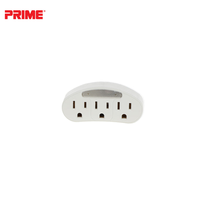 3 Outlet Power Tap <br />with Photocell Nightlight