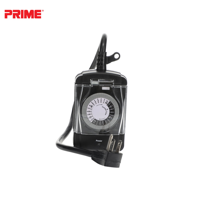 2 Outlet Outdoor 24-Hour Electromechanical Timer