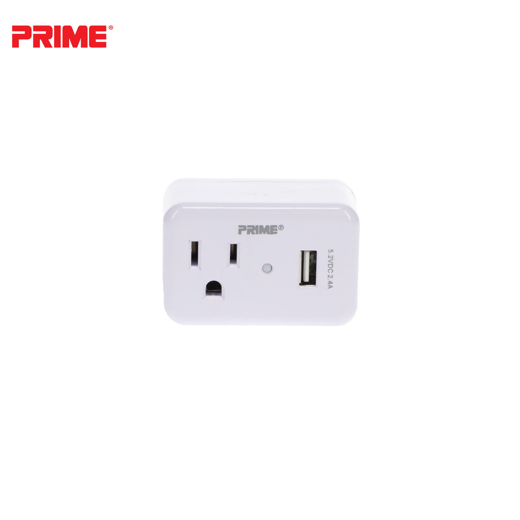 1 Outlet 150 Joule Surge Tap <br />with 1-Port 2.4A USB Charger