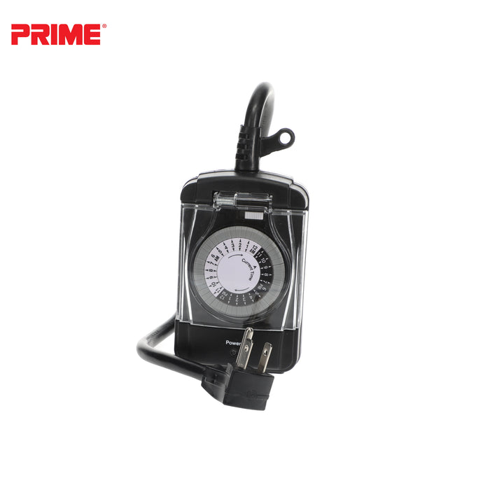 2 Outlet Outdoor 24-Hour Electromechanical Timer