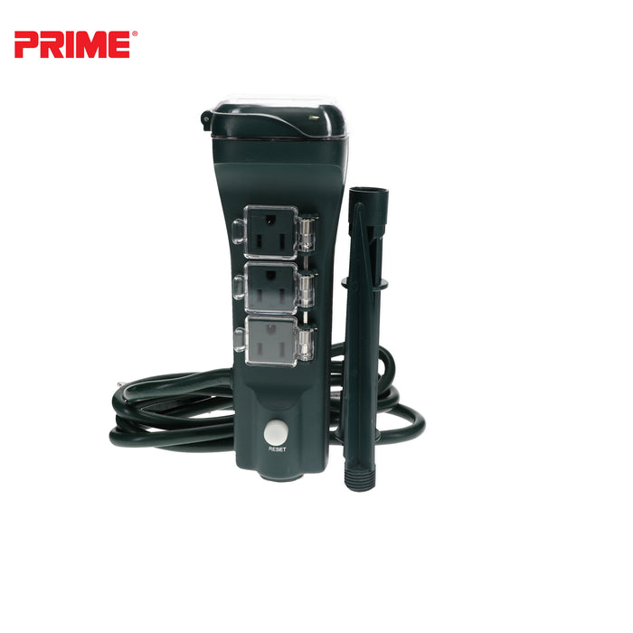 6 Outlet Touch Sensor Countdown Timer Stake <br />with 6ft Cord