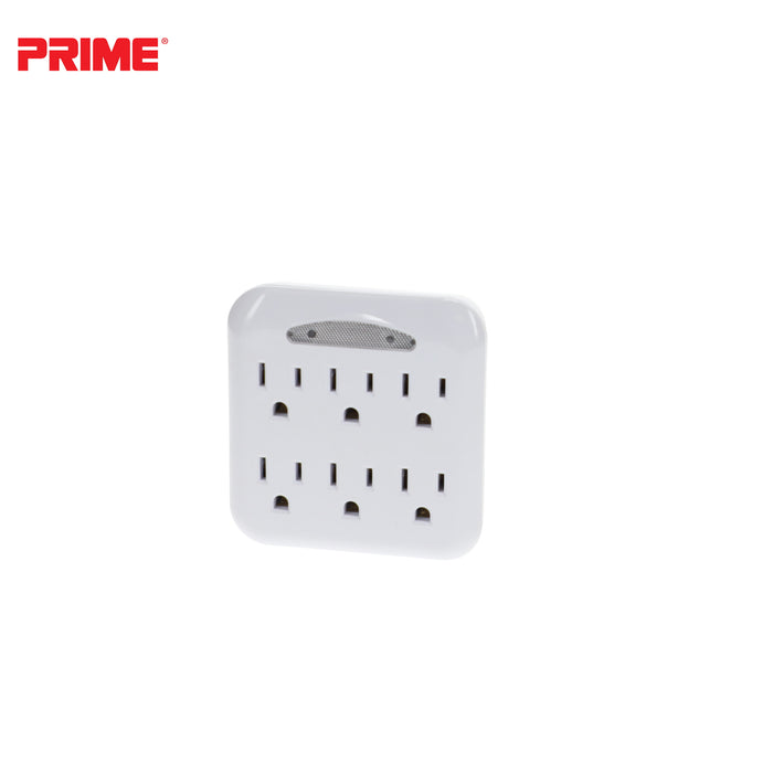 6-Outlet Power Tap <br />w/Photocell Nightlight
