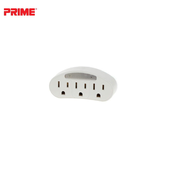 3 Outlet Power Tap <br />with Photocell Nightlight