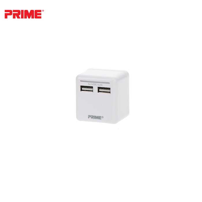2-Port 3.4A USB Travel Charger<br>with Foldable Plug