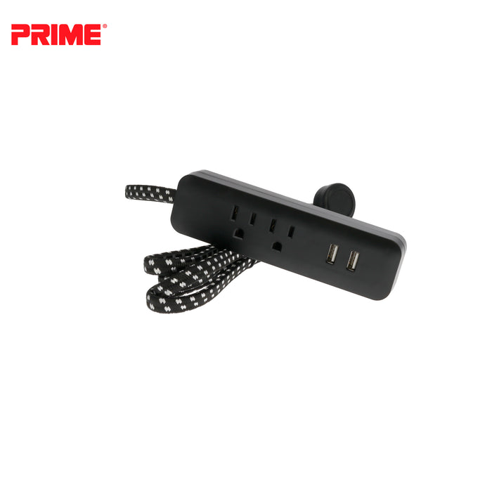 2 Outlet 2-Port 2.1A USB Power Strip with 6ft Accent Cord