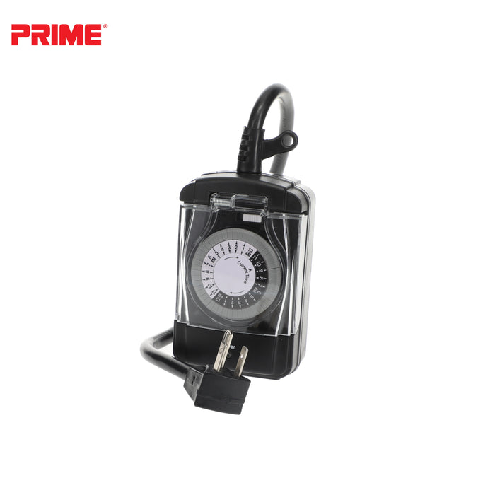 2 Outlet Outdoor 24-Hour Electromechanical Timer