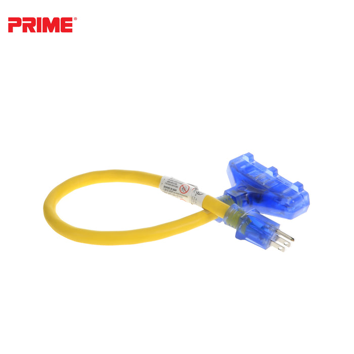 Amp Detection <br/> 2ft 12/3 STW <br />3-Outlet Adapter<br/> with Visual Amperage Detection