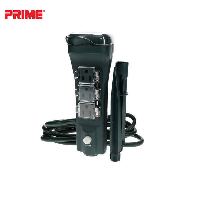 6 Outlet Touch Sensor Countdown Timer Stake <br />with 6ft Cord