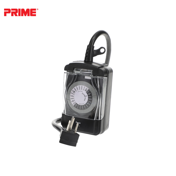 2 Outlet Outdoor 24-Hour Electromechanical Timer