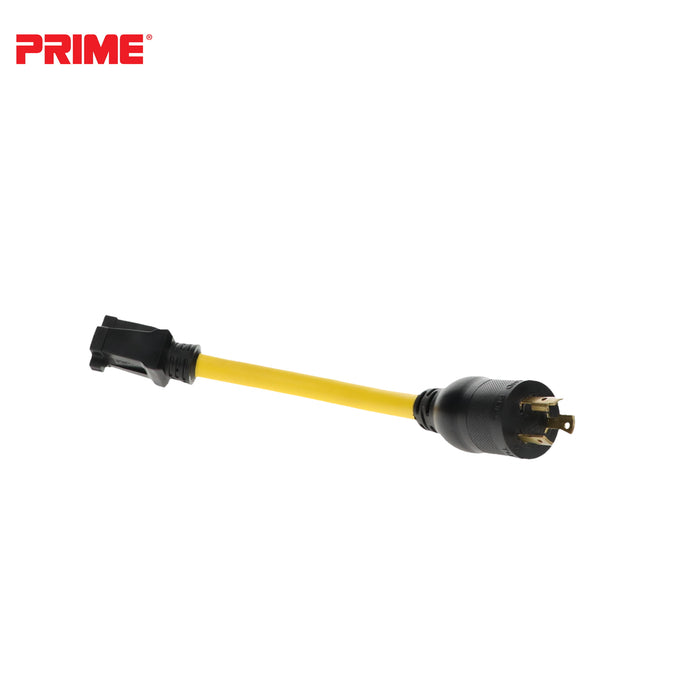 1ft 12/3 STW Twist-to-Lock to U-Ground Adapter