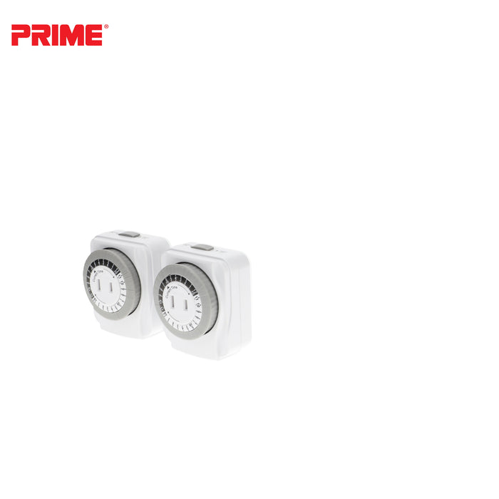 2 Pack 1 Outlet Indoor 24-Hour Timer with EZ Access Outlet