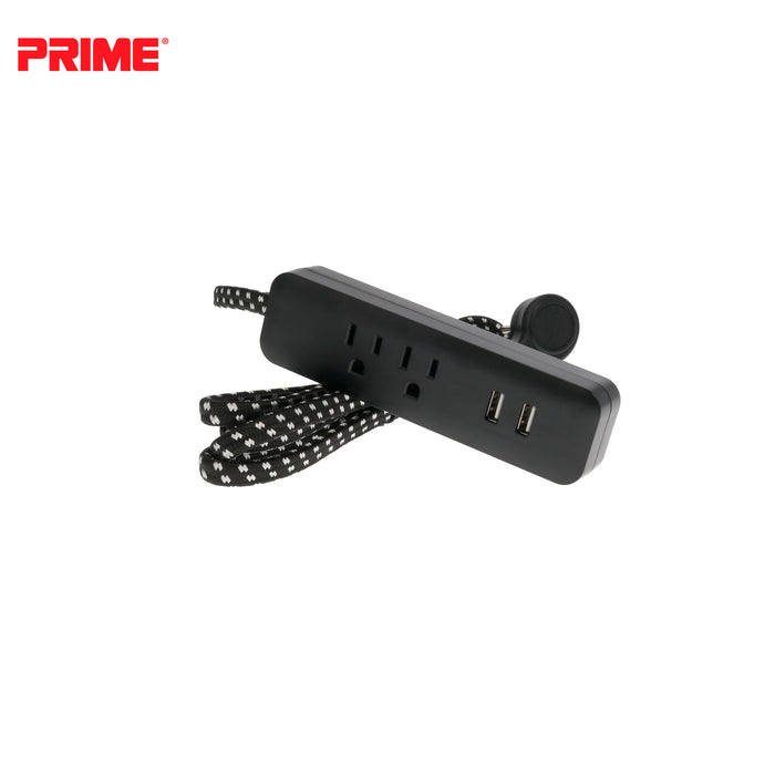 2 Outlet 2-Port 2.1A USB Power Strip with 6ft Accent Cord