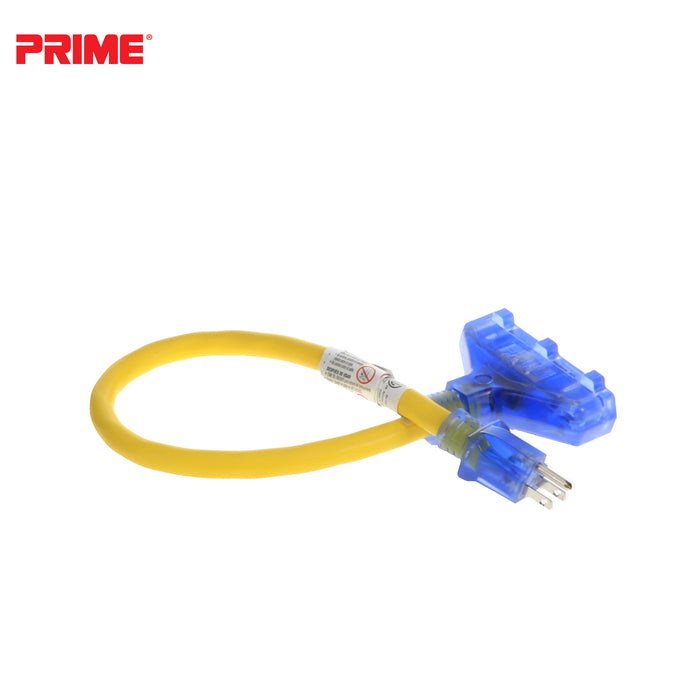 Amp Detection <br/> 2ft 12/3 STW <br />3-Outlet Adapter<br/> with Visual Amperage Detection