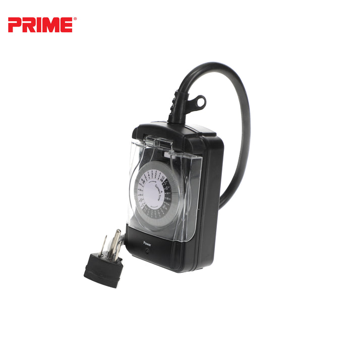 2 Outlet Outdoor 24-Hour Electromechanical Timer