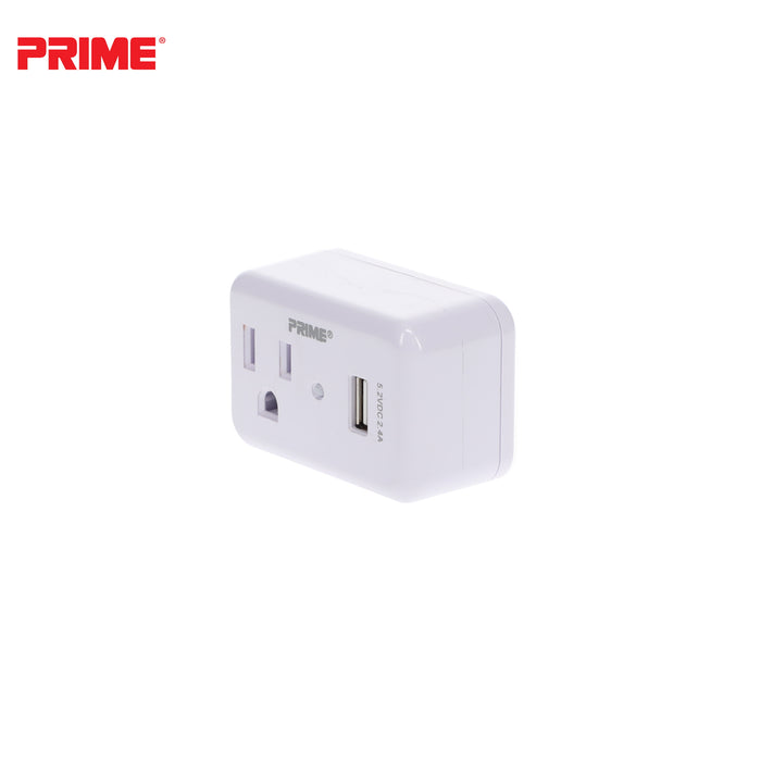 1 Outlet 150 Joule Surge Tap <br />with 1-Port 2.4A USB Charger
