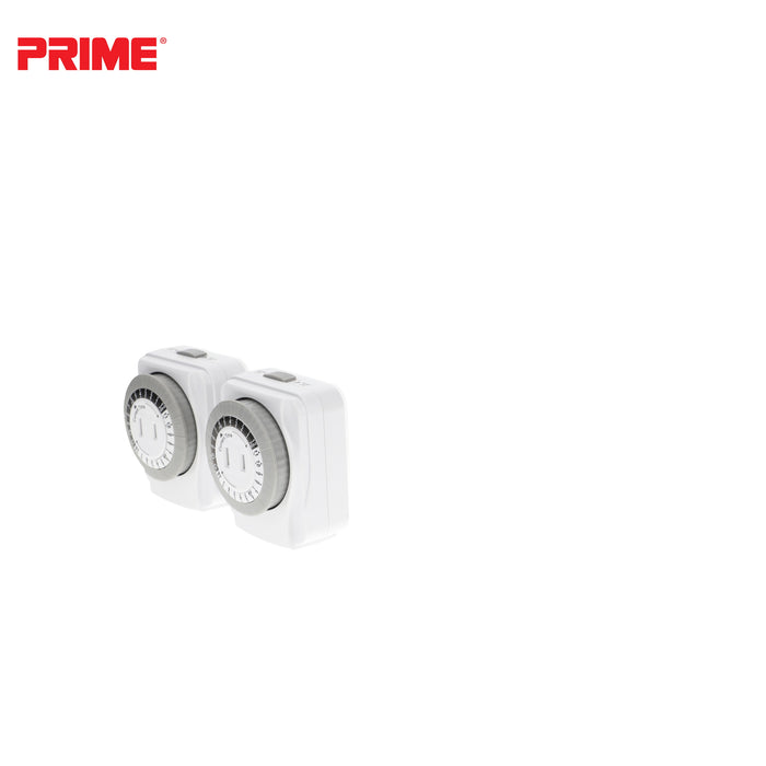 2 Pack 1 Outlet Indoor 24-Hour Timer with EZ Access Outlet