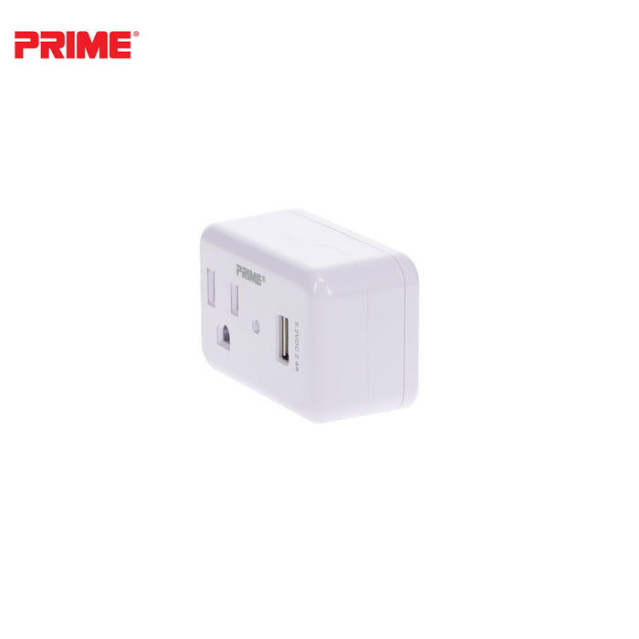 1 Outlet 150 Joule Surge Tap <br />with 1-Port 2.4A USB Charger