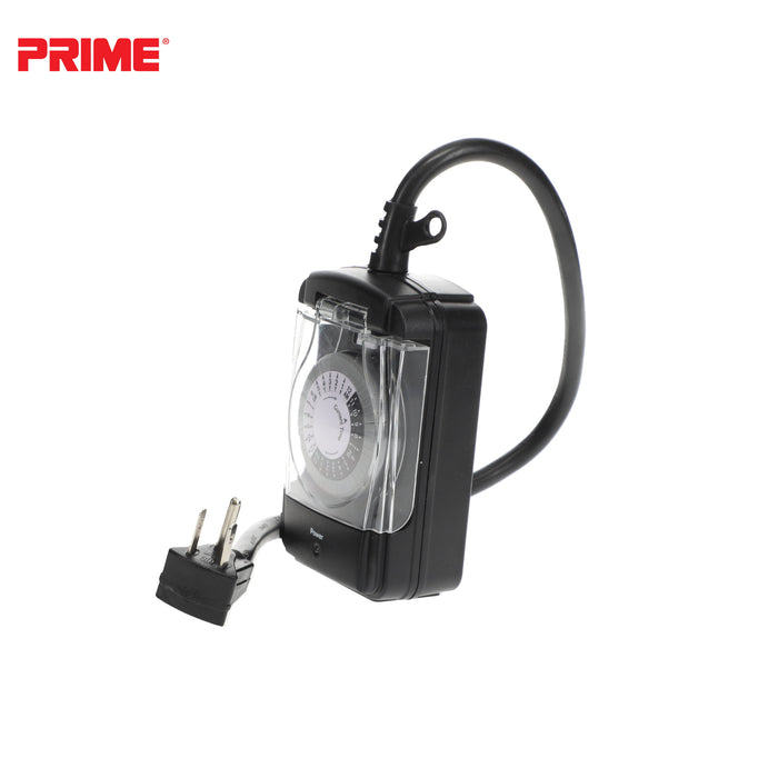 2 Outlet Outdoor 24-Hour Electromechanical Timer