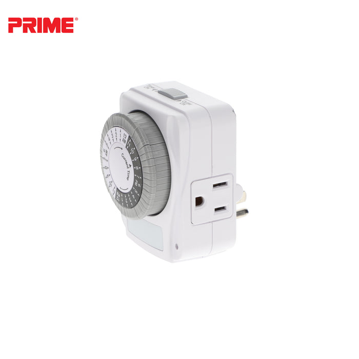 1 Outlet Indoor 24-Hour Timer <br />with Photocell Nightlight