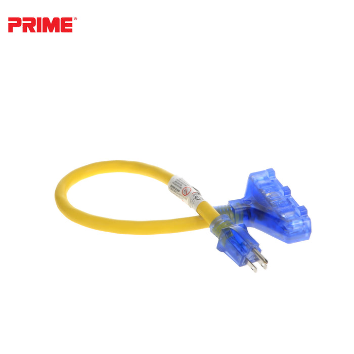 Amp Detection <br/> 2ft 12/3 STW <br />3-Outlet Adapter<br/> with Visual Amperage Detection