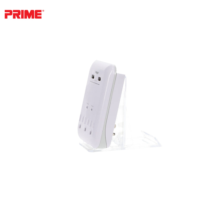 3 Outlet 950 Joule Surge Tap <br />with 2-Port 3.4A USB Charger