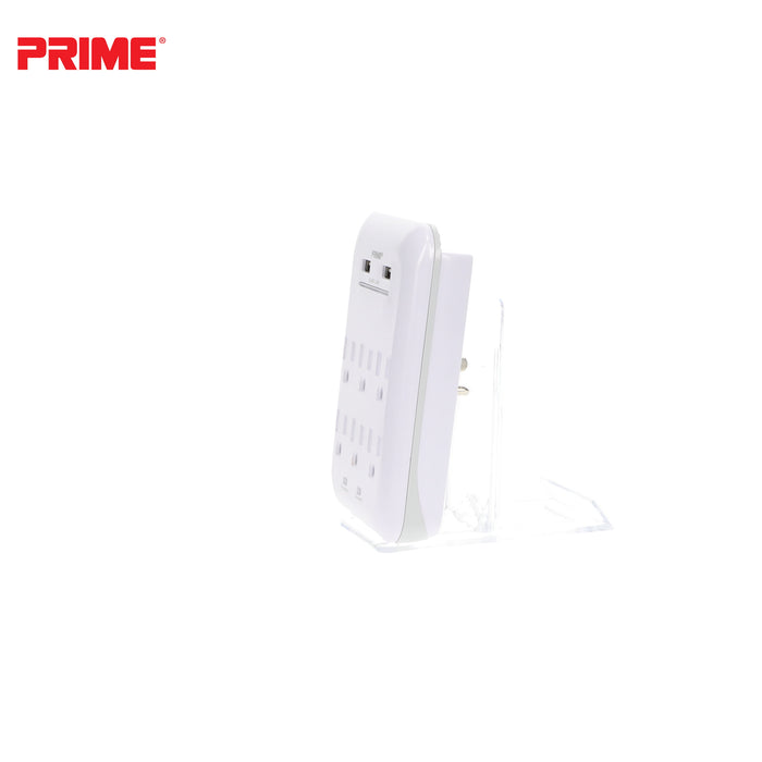 6 Outlet 1200 Joule Surge Tap<br>with 2-Port 3.4A USB Charger