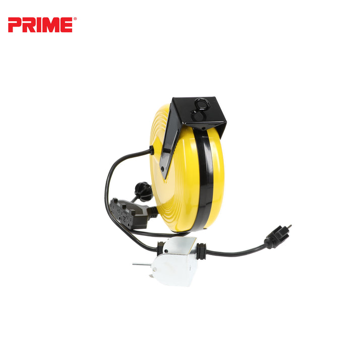 25ft 3-Outlet Retractable<br>Metal Cord Reel
