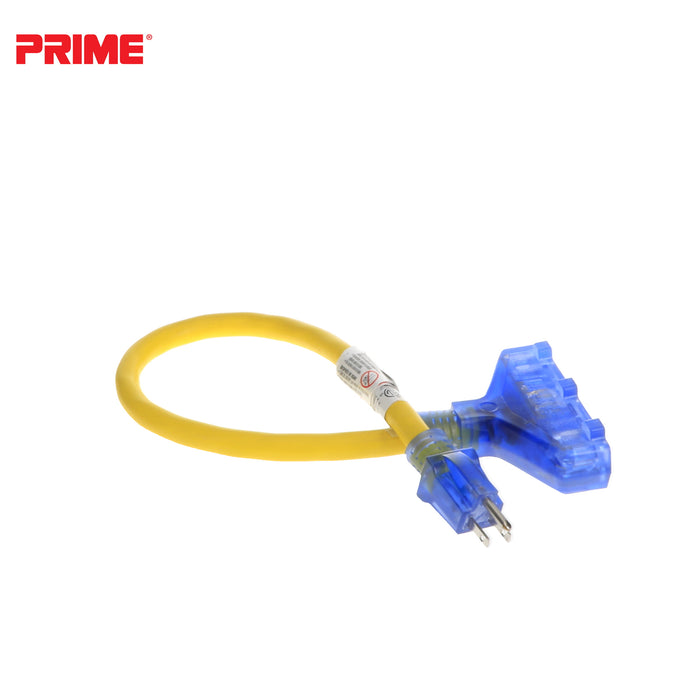 Amp Detection <br/> 2ft 12/3 STW <br />3-Outlet Adapter<br/> with Visual Amperage Detection