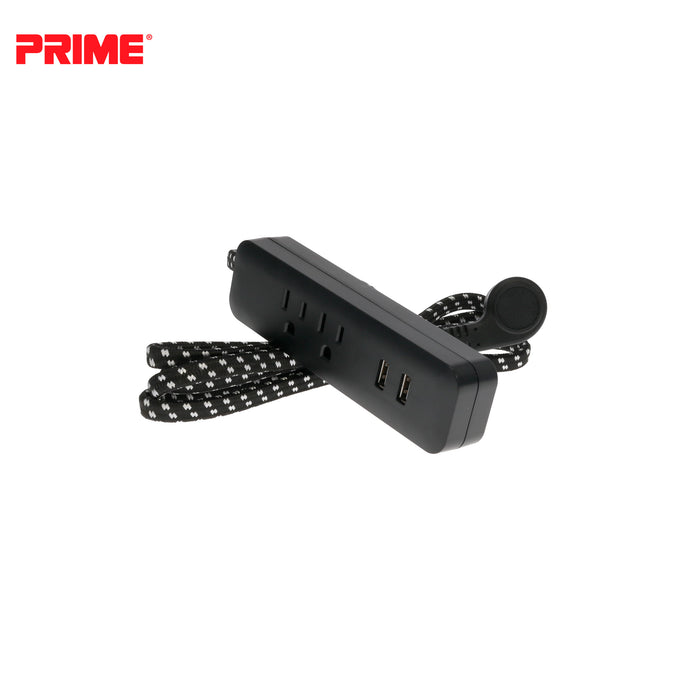 2 Outlet 2-Port 2.1A USB Power Strip with 6ft Accent Cord