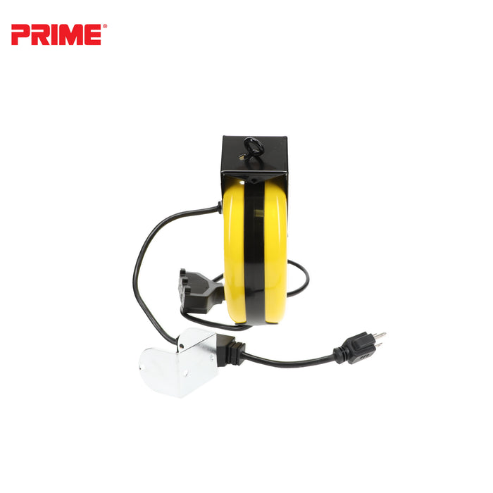25ft 3-Outlet Retractable<br>Metal Cord Reel