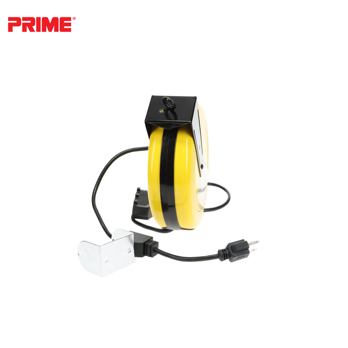 25ft 3-Outlet Retractable<br>Metal Cord Reel