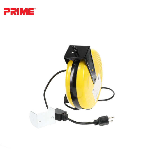 25ft 3-Outlet Retractable<br>Metal Cord Reel