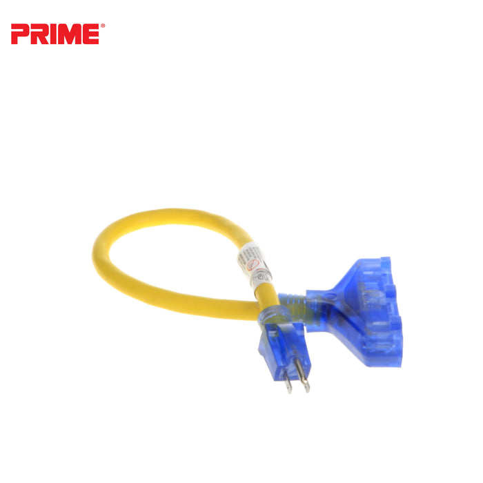 Amp Detection <br/> 2ft 12/3 STW <br />3-Outlet Adapter<br/> with Visual Amperage Detection