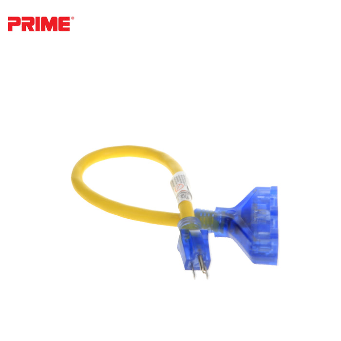 Amp Detection <br/> 2ft 12/3 STW <br />3-Outlet Adapter<br/> with Visual Amperage Detection