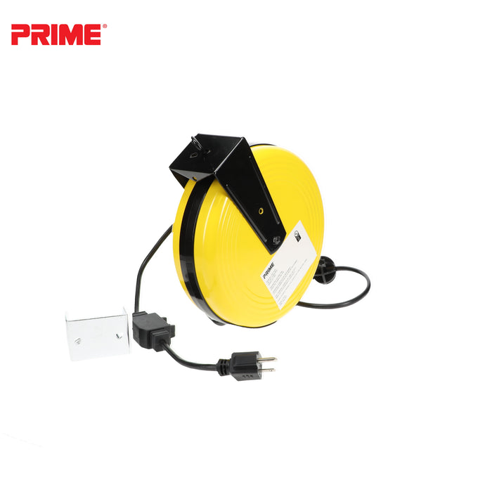 25ft 3-Outlet Retractable<br>Metal Cord Reel