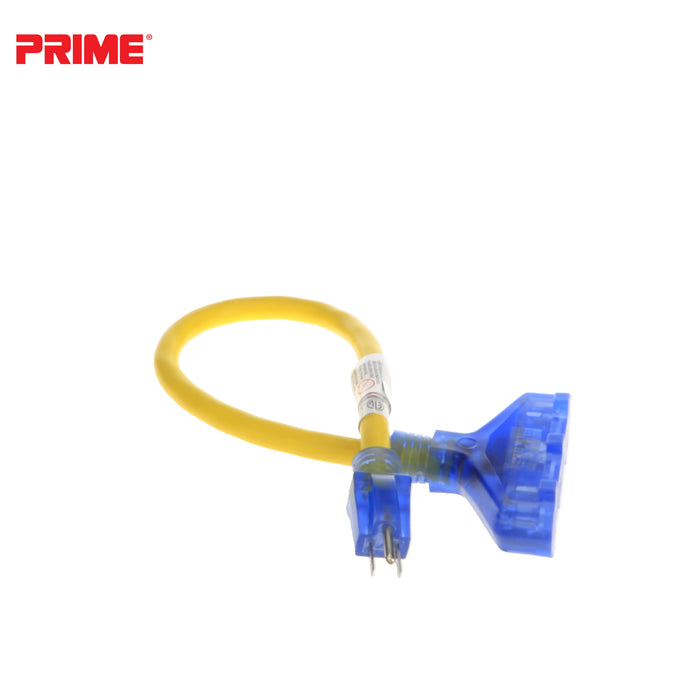 Amp Detection <br/> 2ft 12/3 STW <br />3-Outlet Adapter<br/> with Visual Amperage Detection